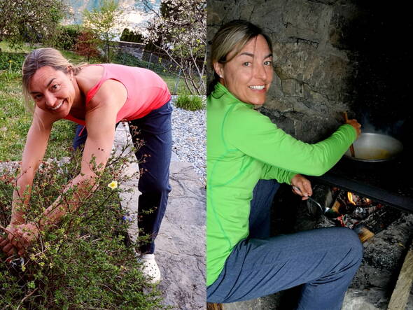 Zoom: Brigitte Brehm geniesst den Garten